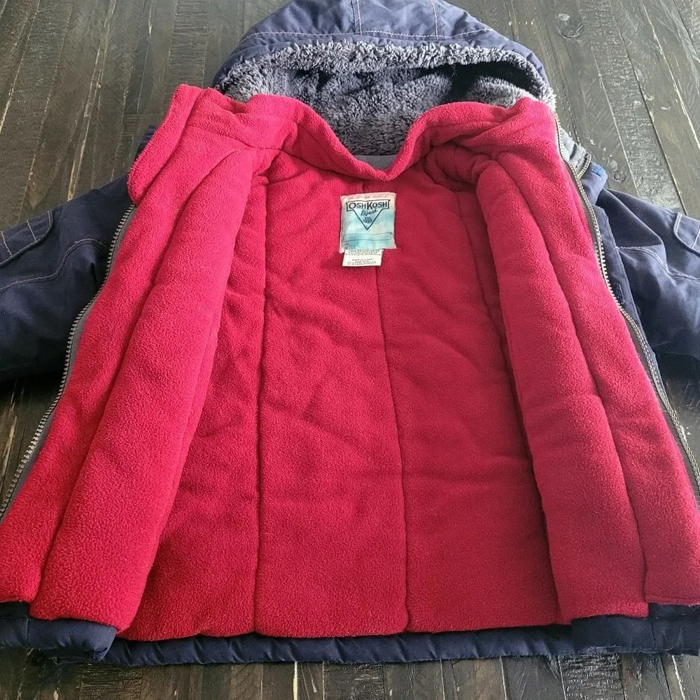 OshKosh B’gosh Hooded Zip Winter Coat Jacket Boys Size 6